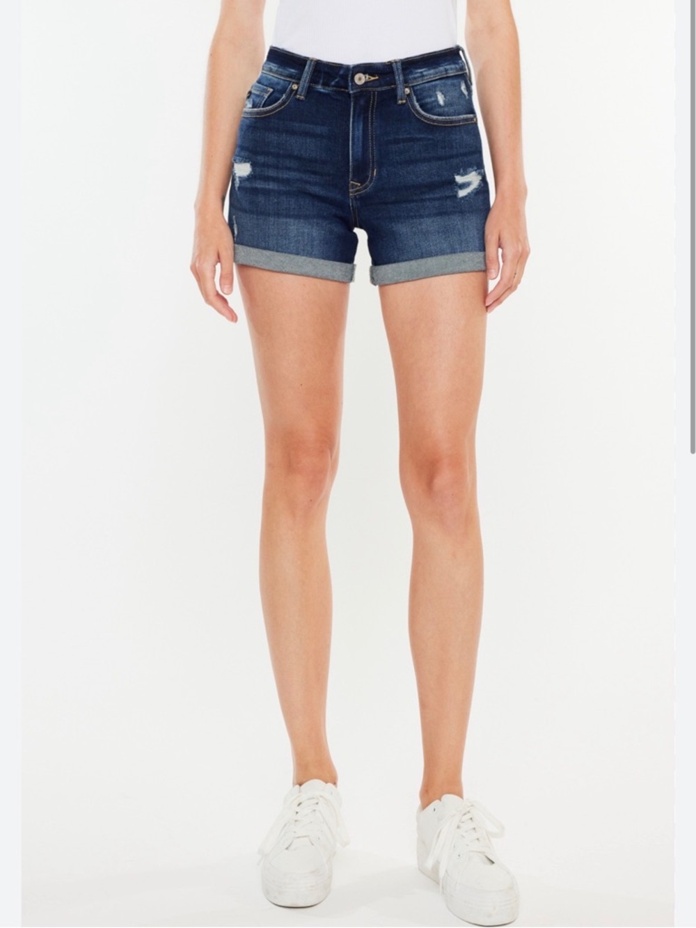 Kancan women’s denim Roll-Cuff Women’s Shorts size 28 NWT